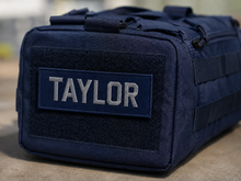 Load image into Gallery viewer, Custom embroidered patch sized for Platatac Duty Bag Velcro ID panel
