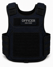 Load image into Gallery viewer, ILAV name patch with grey text on black background, Velcro hook backing
