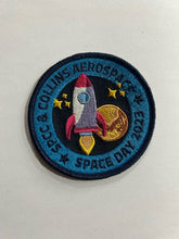 Load image into Gallery viewer, Custom embroidered logo patch in circle shape
